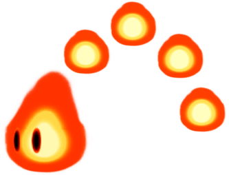 Model of a Fire Snake from New Super Mario Bros. U.