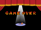 The Game Over screen / Mario defeated
