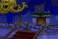 Animation glitch caused by Princess Peach being disguised as a Koopatrol on the first floor of Peach's Castle before Chapter 6 in Paper Mario