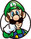 Luigi icon usable as a decoration in the Nintendo Fan Card Creator