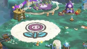 The Bubble Flower decorations for Camp Central after using an unsupported amiibo in Super Mario Bros. Wonder – Nintendo Switch 2 Edition + Meetup in Bellabel Park