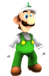 Rendered model of Fire Luigi in Super Mario Galaxy.