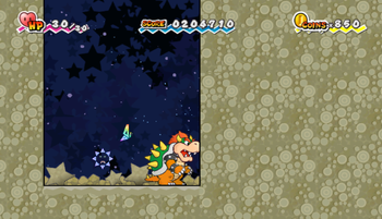 Location of where the sixth hidden block is in Super Paper Mario.