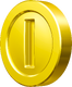 Artwork of a Coin in Mario Kart 8