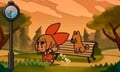 Lulu hurriedly leaving Crystal Park to get Wario
