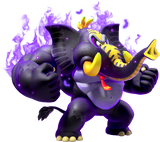 Artwork of the Elephant Bananza transformation in Donkey Kong Bananza