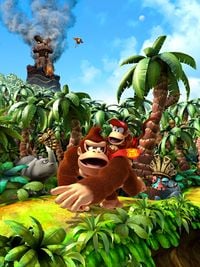 Artwork used on the box cover for Donkey Kong Country Returns