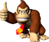 Artwork of Donkey Kong in DK: Jungle Climber (also used in Mario Kart Wii)