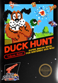 A promotional photo of Duck Hunt featuring Pit, Mario, Samus and Sonic