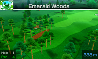 Hole 1 of Emerald Woods from Mario Sports Superstars