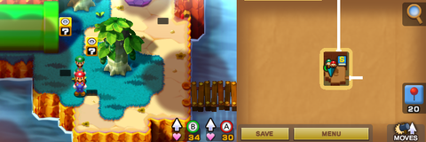 Blocks 39 and 40 in Hoohoo Mountain of Mario & Luigi: Superstar Saga + Bowser's Minions.