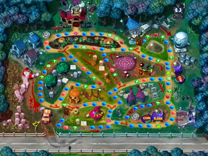 Horror Land: The whole map, filled with horror elements. From Mario Party 2.