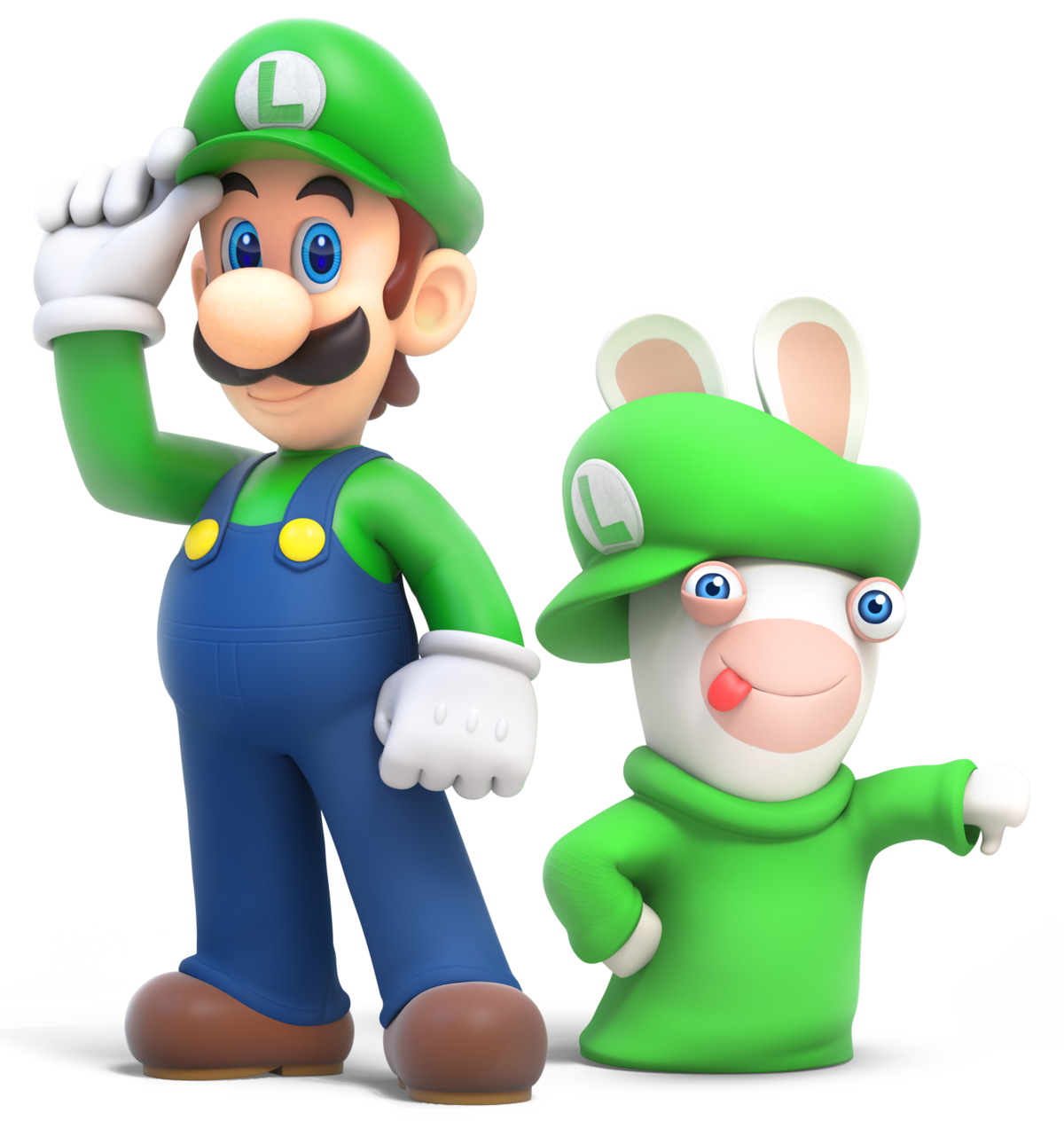 File:Luigi n Rabbid - RabbidsKingdomBattle.png - Super Mario Wiki, the ...