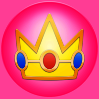 Peach's horn emblem from Mario Kart 8