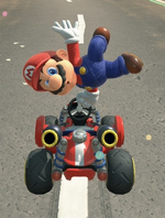 Mario performing a trick.