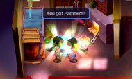 Mario and Luigi receiving the Hammers in Mario & Luigi: Superstar Saga and Mario & Luigi: Superstar Saga + Bowser's Minions