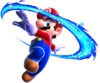 Artwork of Mario performing a Spin in Super Mario Galaxy