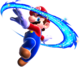 Artwork of Mario performing a Spin in Super Mario Galaxy
