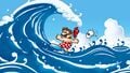Mario surfing