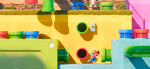 Mario struggling to navigate a maze of Warp Pipes