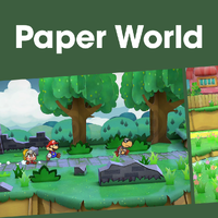 Cover image for the Paper World playlist for Paper Mario: The Thousand-Year Door (Nintendo Switch) on Nintendo Music.