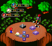 A disabled command from Super Mario RPG: Legend of the Seven Stars.