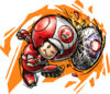 Toad character sticker for the Mario Strikers: Battle League trophy in the Trophy Creator application