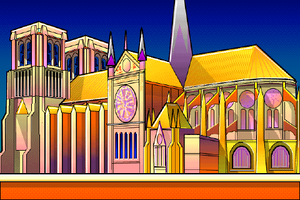 Cathedral of Notre Dame in Mario is Missing! CD-ROM Deluxe