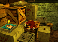 A yellow Banana Bunch in Fungi Forest.