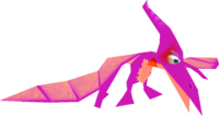 Data-based model render of a pterodactyl from Diddy Kong Racing