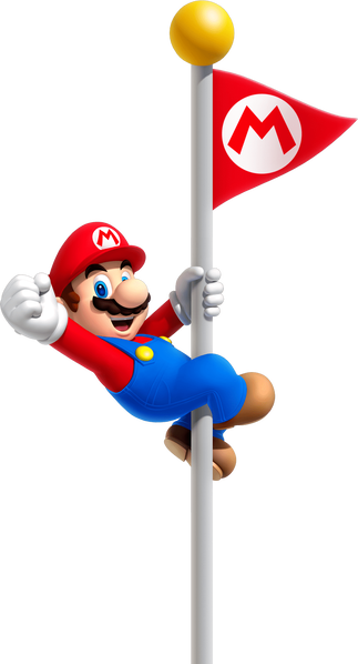 File:HoM Mario flagpole artwork.png
