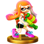 Inkling trophy from Super Smash Bros. for Wii U