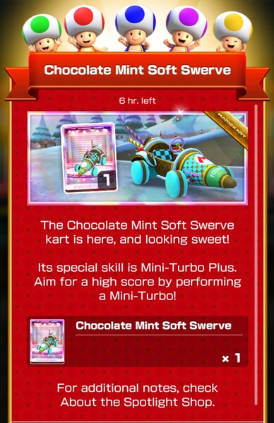 File:MKT Tour104 Spotlight Shop Chocolate Mint Soft Swerve.jpg