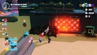 A roaming bob-omb on Melodic Gardens.