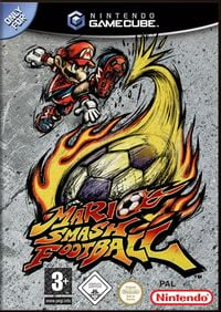 European boxart of Super Mario Strikers ("Mario Smash Football")