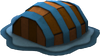 A floating barrel from Paper Mario: Color Splash.