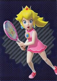 Peach sport card from the Super Mario Trading Card Collection