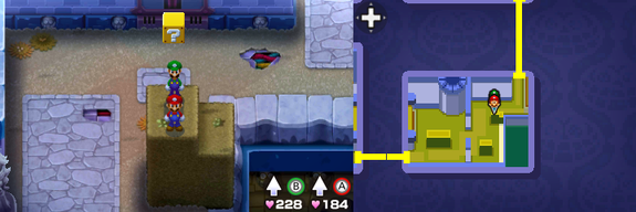 Block 35 in Peach's Castle of Mario & Luigi: Bowser's Inside Story + Bowser Jr.'s Journey.