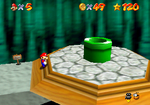 The Warp Pipe leading to Bowser