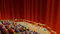 A view of the Jamboree TV stage with the curtains down