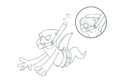 Concept art of the scuba-diving Goobs encountered in the Boilerworks
