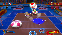 Toad executes his Special Shot.