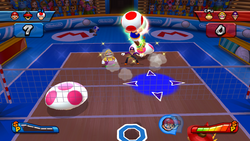 Toad executes his Special Shot.