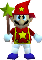 Mario dressed as a wizard