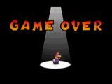 The Game Over screen