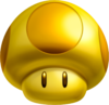 Gold Mushroom artwork from New Super Mario Bros. 2