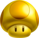 Gold Mushroom artwork from New Super Mario Bros. 2