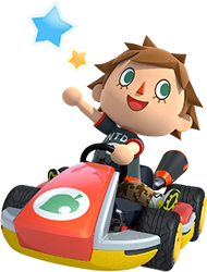 Promo art of a male Villager from Mario Kart 8