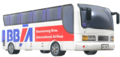 A Boomerang Bros. International Airlines bus from Mario Kart 8 and Mario Kart 8 Deluxe