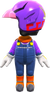 The Waluigi Mii Racing Suit from Mario Kart Tour